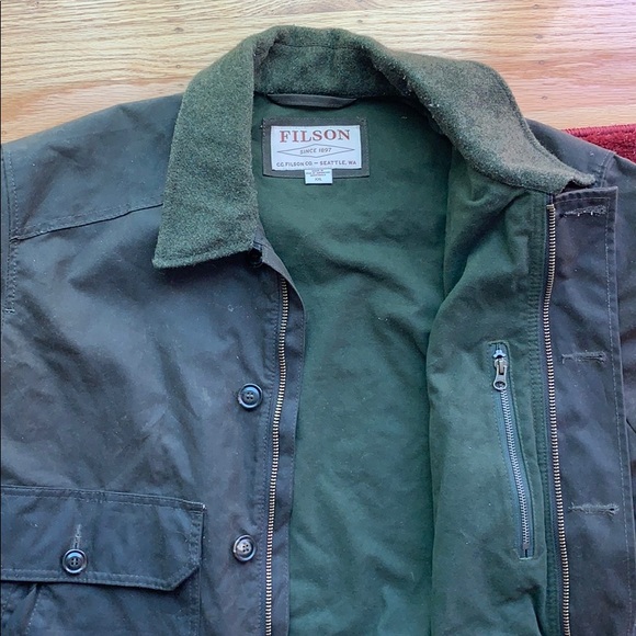FILSON - RANGER OIL CLOTH BOMBER - OCRA GREY XXL - Picture 3 of 3